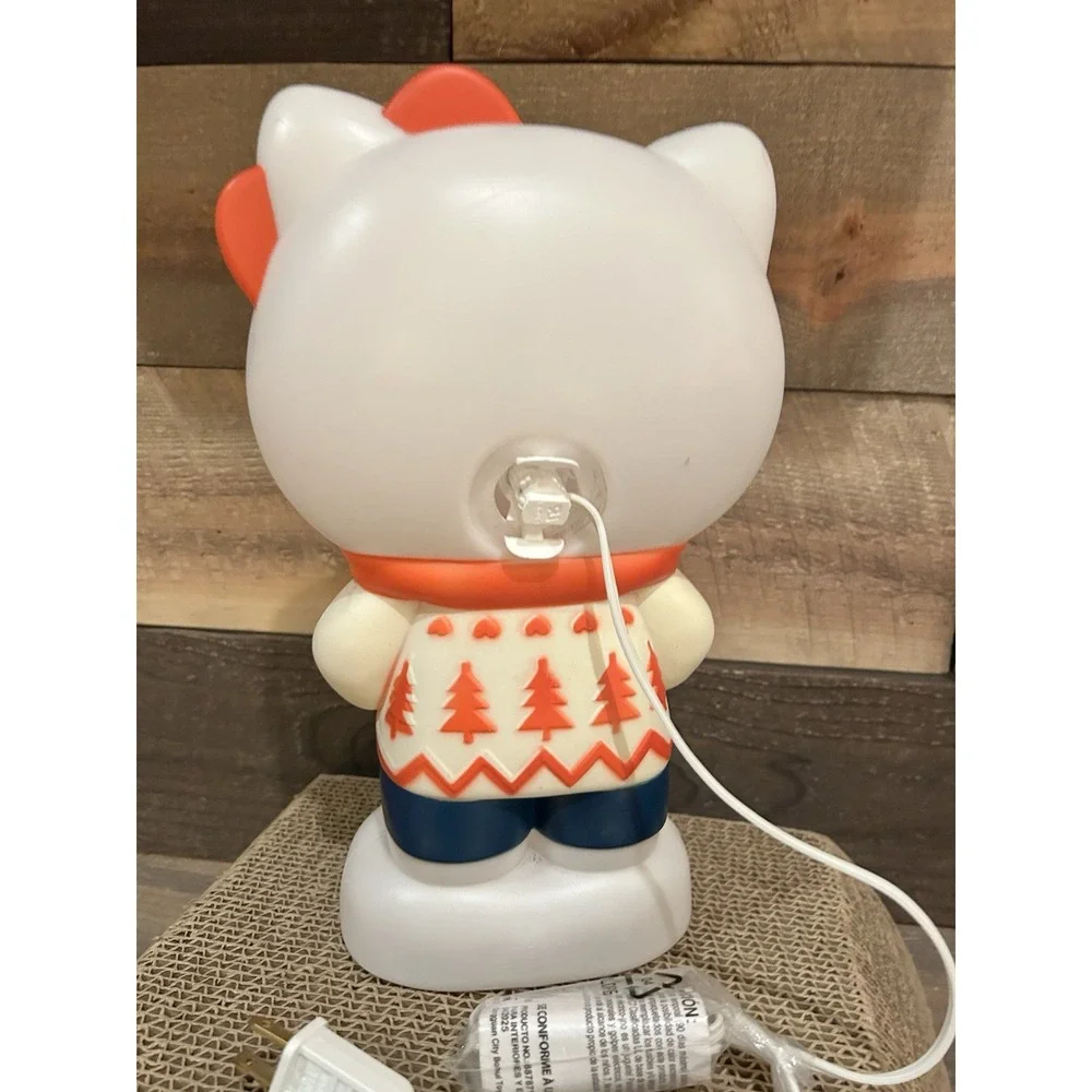 Hello Kitty Plastic Blow Mold Christmas Table Top Light 12 Inchedls‎ Tall